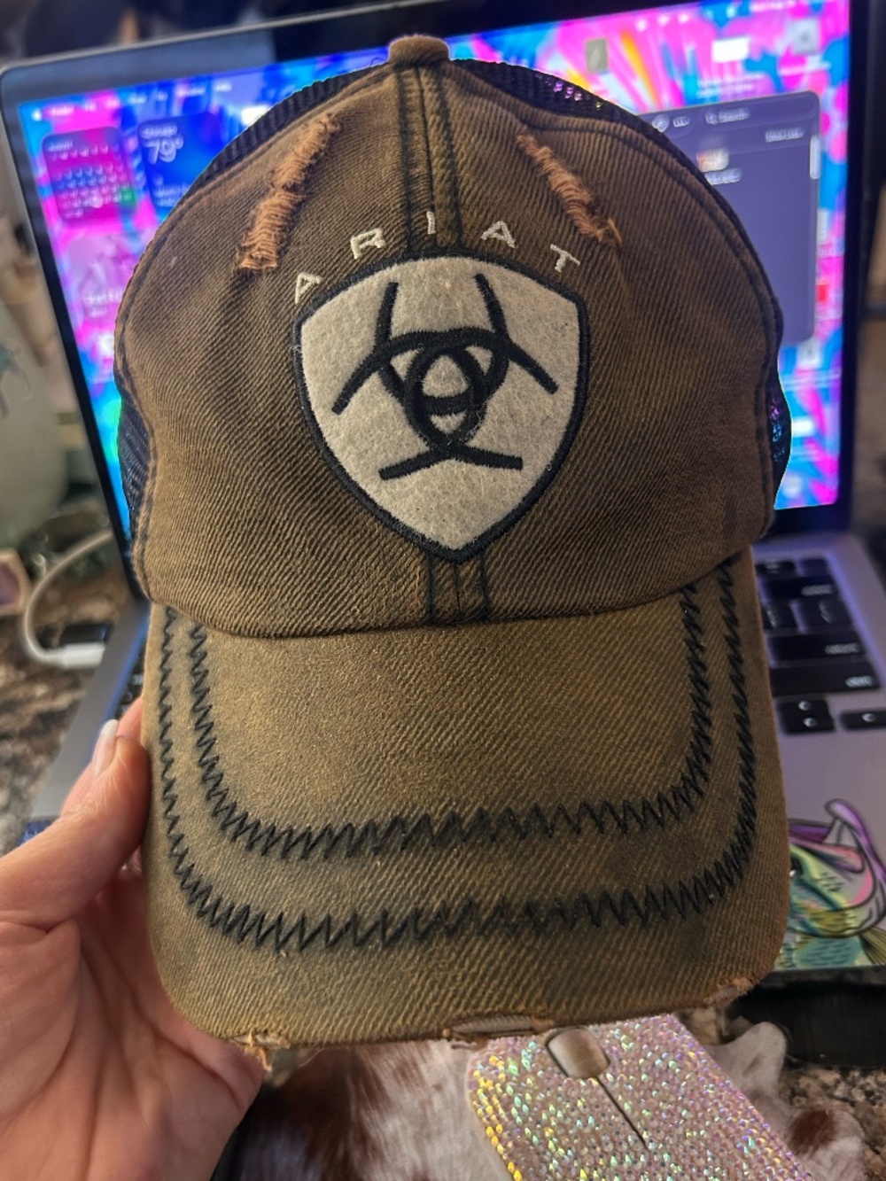 Distressed Ariat Hat
